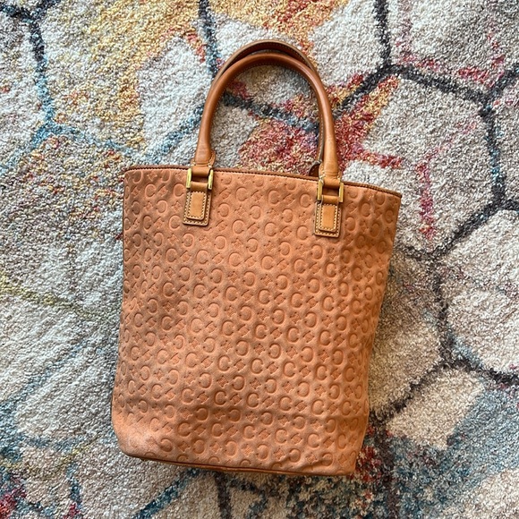 CELINE Macadam Suede Tote in Burnt Orange - Picture 1 of 10